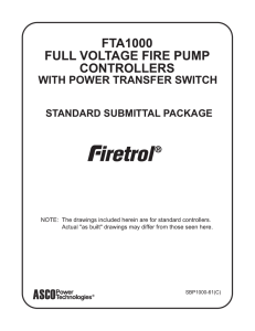 WITH POWER TRANSFER SWITCH STANDARD SUBMITTAL PACKAGE &amp; SBP1000-61