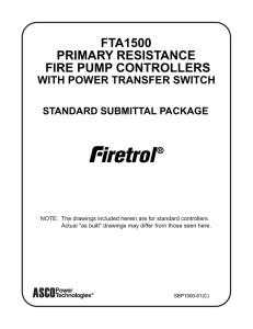 WITH POWER TRANSFER SWITCH STANDARD SUBMITTAL PACKAGE SBP1500-61&amp;