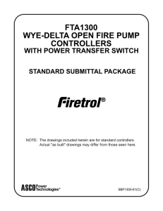 WITH POWER TRANSFER SWITCH STANDARD SUBMITTAL PACKAGE SBP1300-61&amp;