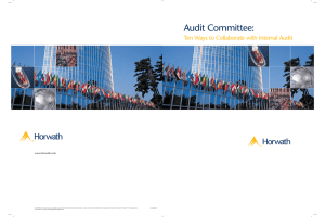 Audit Committee: Ten Ways to Collaborate with Internal Audit www.horwath.com