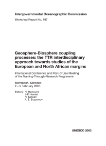 Geosphere-Biosphere coupling processes: the TTR interdisciplinary approach towards studies of the