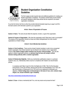 Student Organization Constitution Guideline