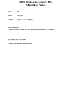 SSCC Meeting November 3, 2014  Information Packet 