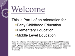 Welcome This is Part I of an orientation for Childhood 