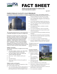 FACT SHEET FARM STORAGE FACILITY LOAN PROGRAM 