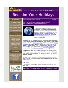 Reclaim Your Holidays  In This Issue Want to reach your audiences year-round?