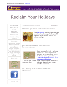 Reclaim Your Holidays