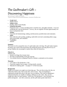 The Quiltmaker’s Gift – Discovering Happiness