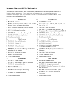 Secondary Education (BSED) (Mathematics)