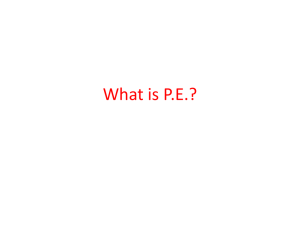 What is P.E.?
