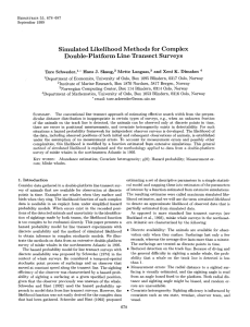 Simulated Likelihood Methods for Complex Double-Platform Line Transect Surveys K.