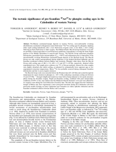 The tectonic significance of pre-Scandian Ar/ Ar phengite cooling ages in the