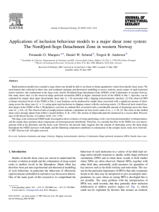 Applications of inclusion behaviour models to a major shear zone... The Nordfjord-Sogn Detachment Zone in western Norway