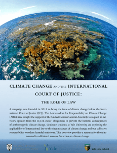 Climate Change International court of justice: