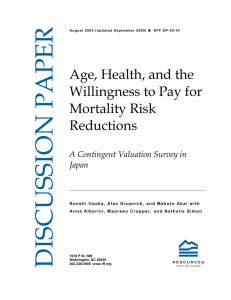 Age, Health, and the Willingness to Pay for Mortality Risk
