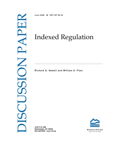 DISCUSSION PAPER Indexed Regulation