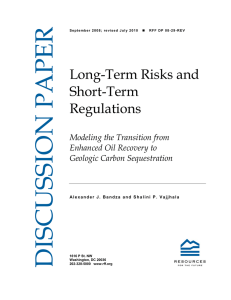 DISCUSSION PAPER Long-Term Risks and Short-Term