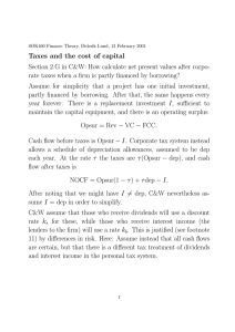 Taxes and the cost of capital