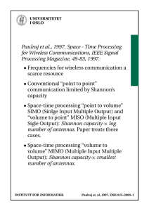 Paulraj et al., 1997. Space - Time Processing