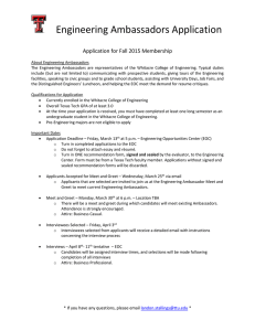 Application for Fall 2015 Membership