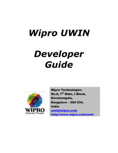 Wipro UWIN  Developer Guide