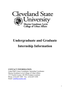 Undergraduate and Graduate Internship Information