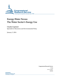 Energy-Water Nexus: The Water Sector’s Energy Use Claudia Copeland