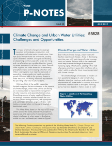 P-NOTES T 55828 Climate Change and Urban Water Utilities: