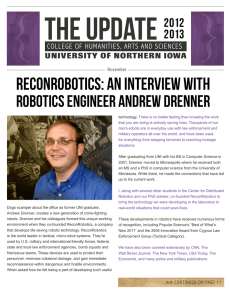 { THE UPDATE reconrobotics: an interview with robotics engineer andrew drenner
