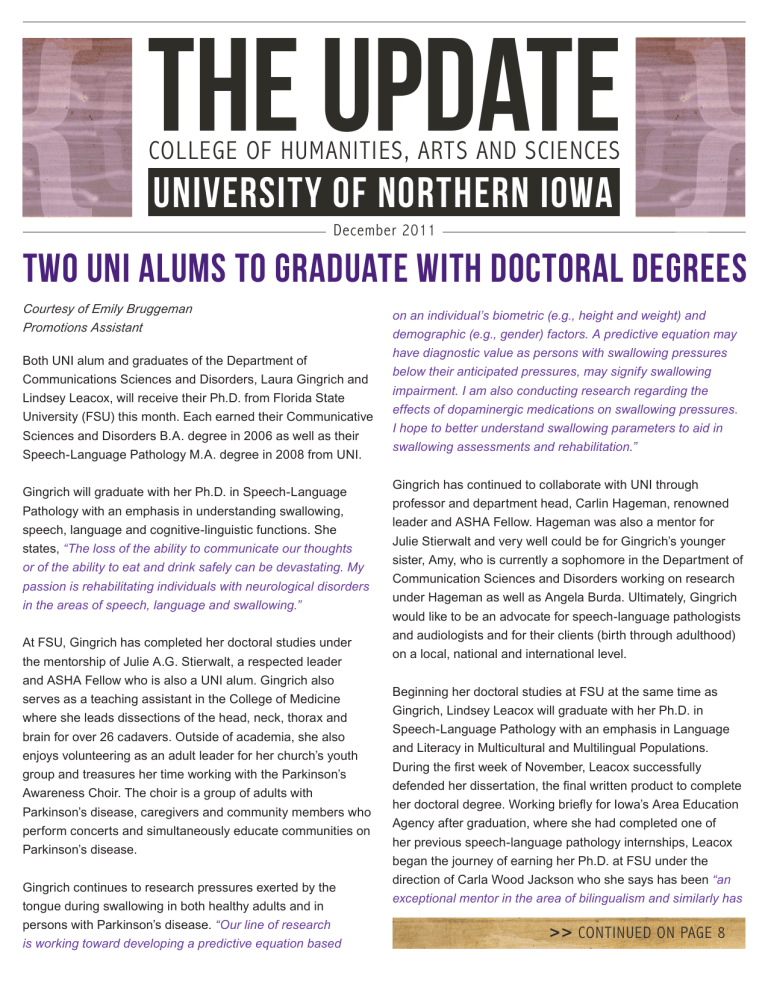 university of northern iowa research papers