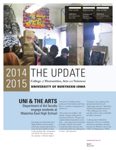 THE UPDATE 2014 2015 UNI &amp; THE ARTS