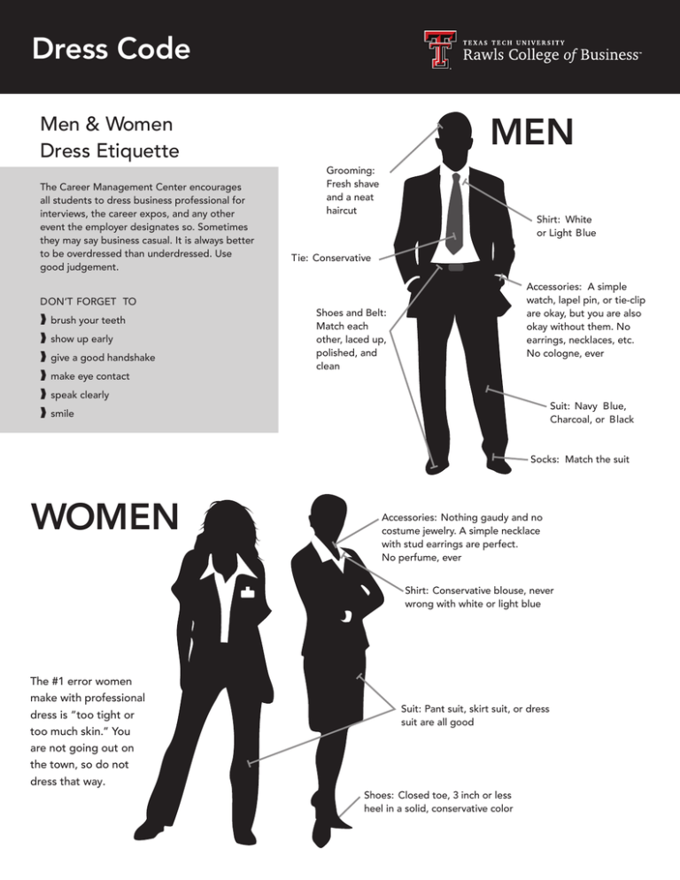 MEN Dress Code Men & Women Dress Etiquette