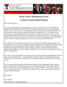 Rawls Career Management Center Corporate Sponsorship Program