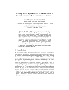 History-Based Specification and Verification of Scalable Concurrent and Distributed Systems ?