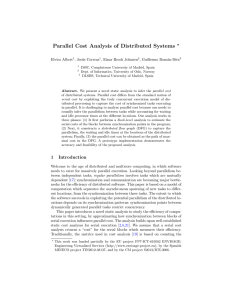 Parallel Cost Analysis of Distributed Systems ? Elvira Albert , Jes´