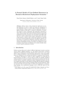 A Formal Model of User-Defined Resources in Resource-Restricted Deployment Scenarios ?