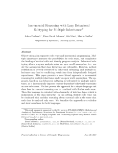 Incremental Reasoning with Lazy Behavioral Subtyping for Multiple Inheritance