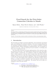 Proof Search for the First-Order Connection Calculus in Maude WRLA 2008