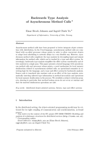 Backwards Type Analysis of Asynchronous Method Calls ⋆