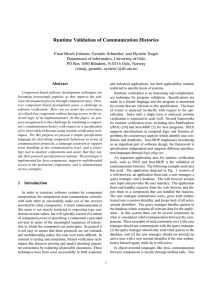 Runtime Validation of Communication Histories