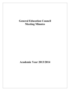 General Education Council Meeting Minutes Academic Year 2013/2014