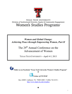 The 29 Annual Conference on the  Women and Global Change: