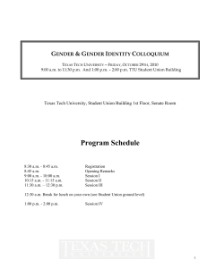 Program Schedule  G &amp;