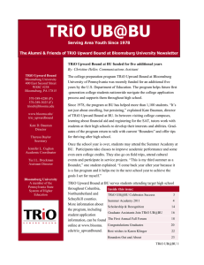 TRiO UB@BU  Serving Area Youth Since 1978