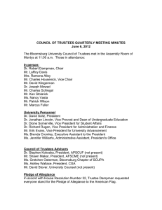 COUNCIL OF TRUSTEES QUARTERLY MEETING MINUTES June 6, 2012