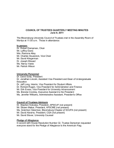 COUNCIL OF TRUSTEES QUARTERLY MEETING MINUTES June 8, 2011
