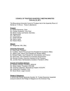 COUNCIL OF TRUSTEES QUARTERLY MEETING MINUTES February 23, 2011