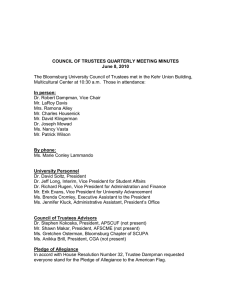 COUNCIL OF TRUSTEES QUARTERLY MEETING MINUTES June 8, 2010