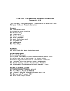 COUNCIL OF TRUSTEES QUARTERLY MEETING MINUTES February 24, 2010