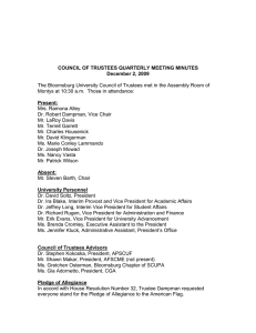 COUNCIL OF TRUSTEES QUARTERLY MEETING MINUTES December 2, 2009